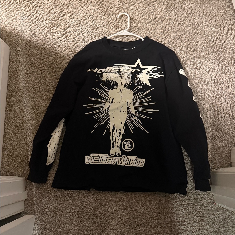 Helstar Black Graphic Men's Sweatshirt